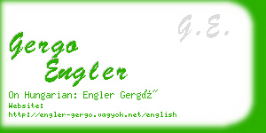 gergo engler business card